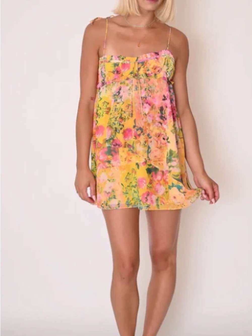 Madison Floral Mini Dress nwt bust 32.5 - Picture 3 of 6